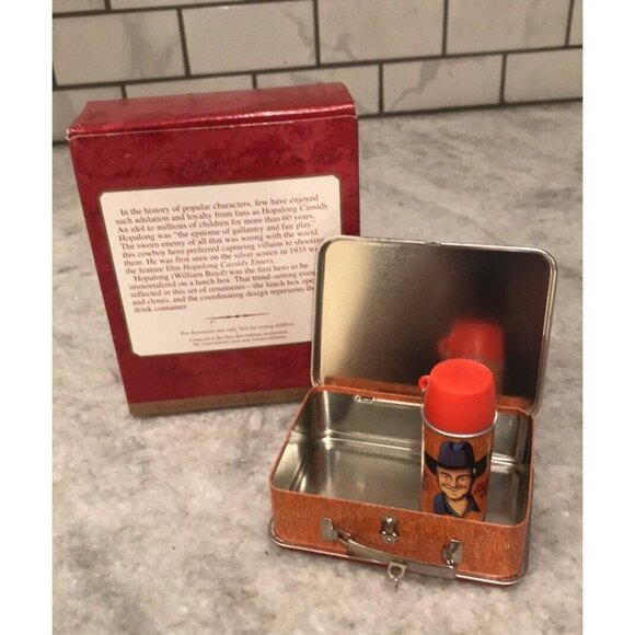 VTG Hallmark Keepsake Ornament Hopalong Cassidy Mini Lunch Box and Thermos 2000 - Picture 4 of 9